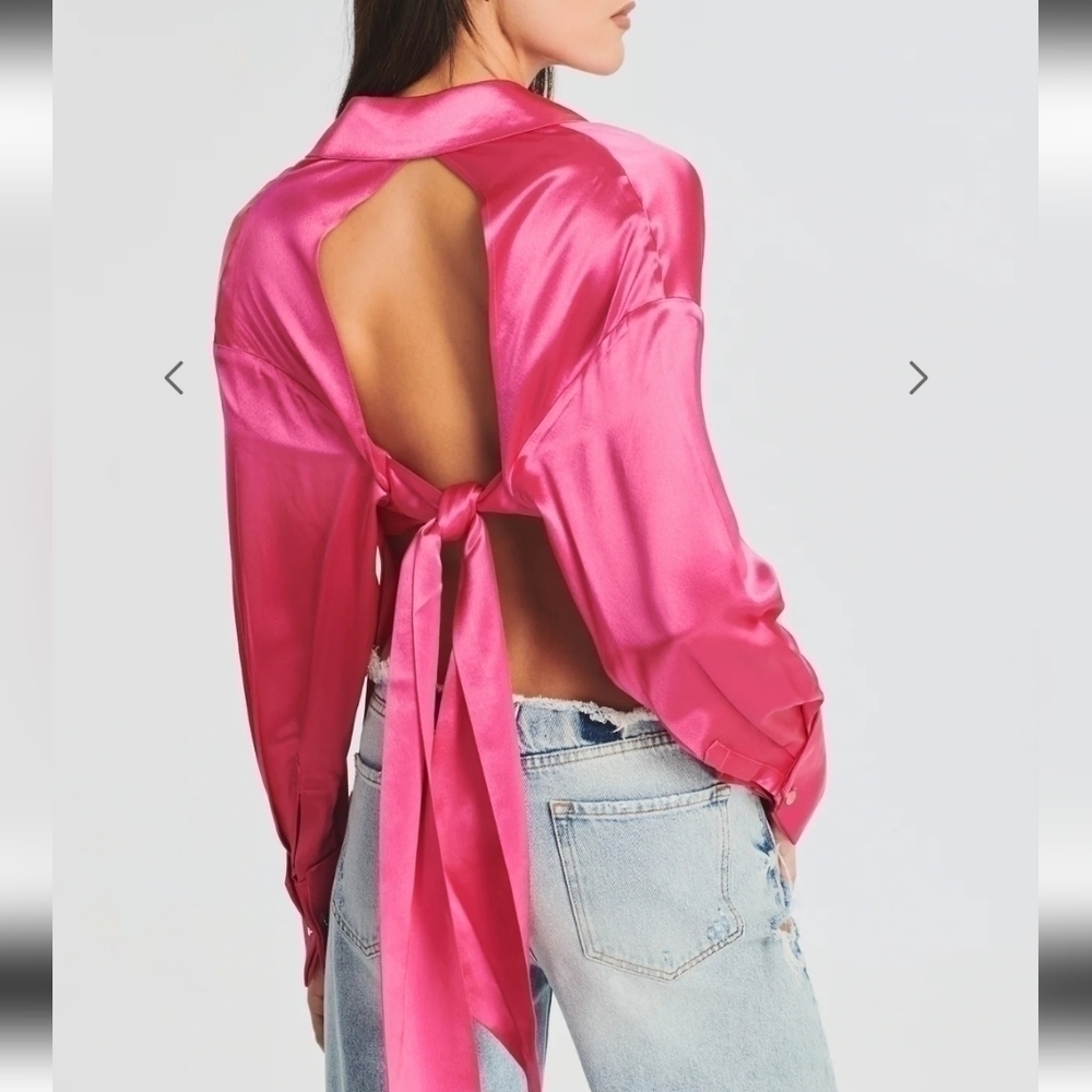 NWT SER.O.YA Hot Pink Mel Top